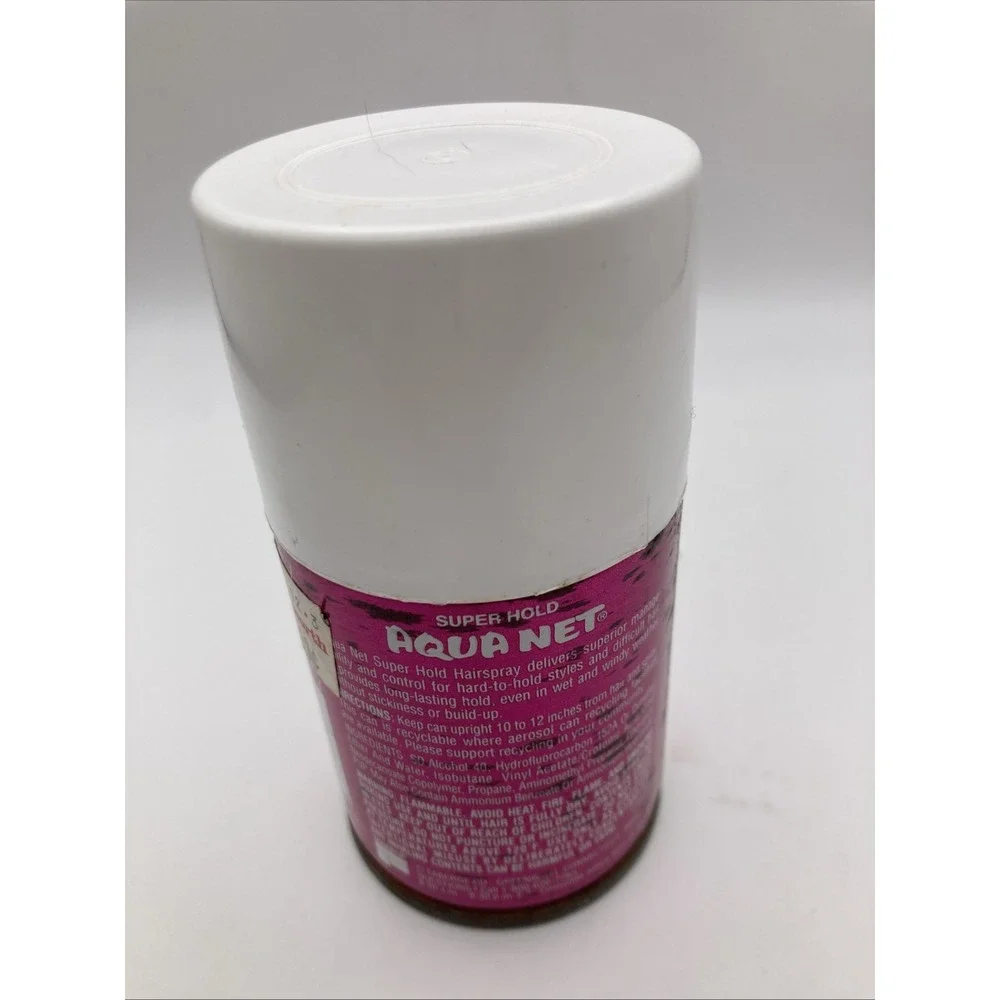 Aqua Net Hairspray Super Hold - VINTAGE 2.5 oz NEW Pink Can - Faberge - NEW FULL